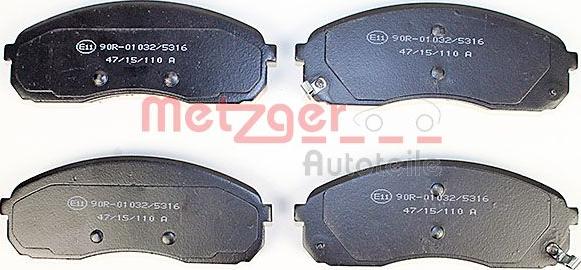 Metzger 1170670 - Гальмівні колодки, дискові гальма autocars.com.ua