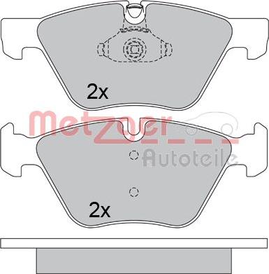 Metzger 1170684 - Гальмівні колодки, дискові гальма autocars.com.ua