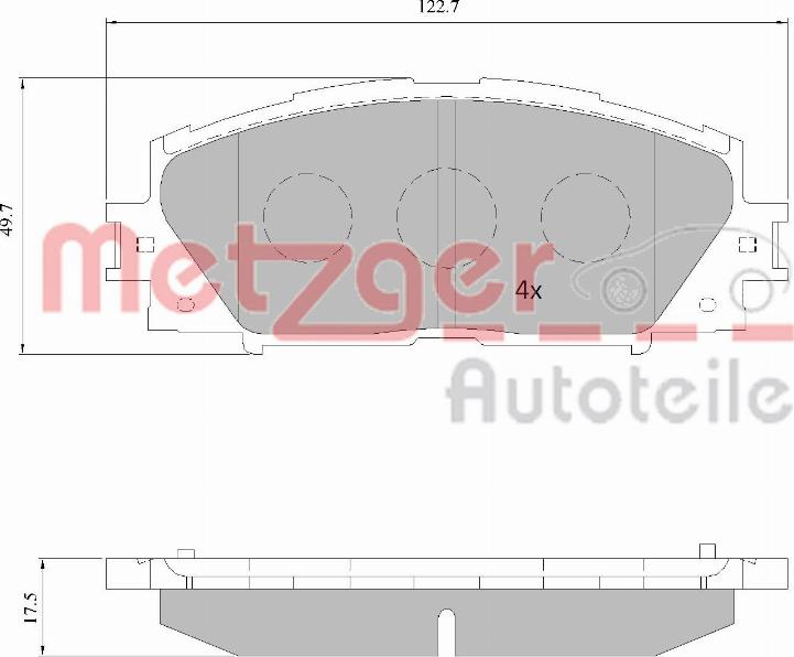 Metzger 1170772 - Гальмівні колодки, дискові гальма autocars.com.ua
