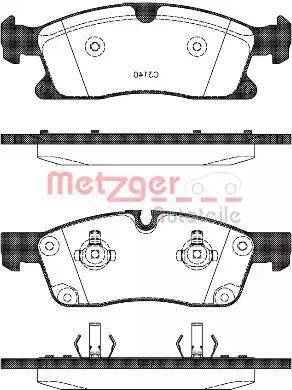 Metzger 1170785 - Тормозные колодки, дисковые, комплект avtokuzovplus.com.ua
