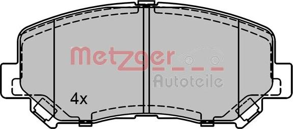 Metzger 1170788 - Гальмівні колодки, дискові гальма autocars.com.ua