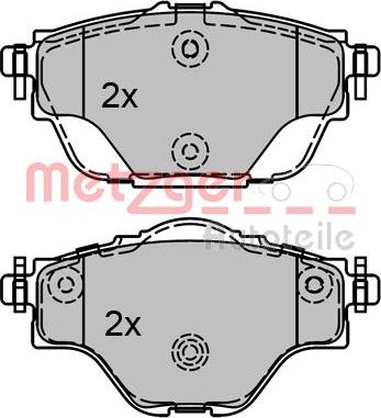 Metzger 1170794 - Тормозные колодки, дисковые, комплект avtokuzovplus.com.ua