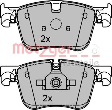 Metzger 1170796 - Тормозные колодки, дисковые, комплект avtokuzovplus.com.ua