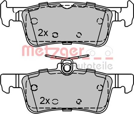 Metzger 1170810 - Тормозные колодки, дисковые, комплект avtokuzovplus.com.ua