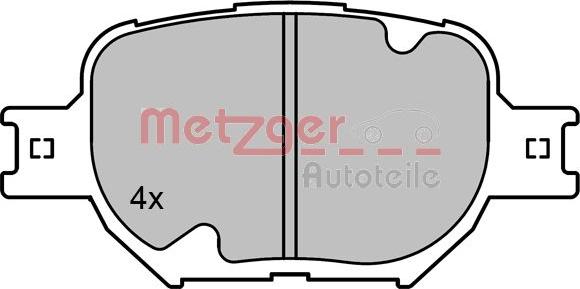Metzger 1170823 - Тормозные колодки, дисковые, комплект avtokuzovplus.com.ua