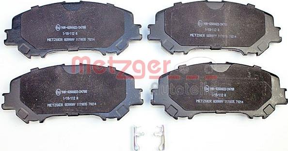 Metzger 1170835 - Тормозные колодки, дисковые, комплект avtokuzovplus.com.ua