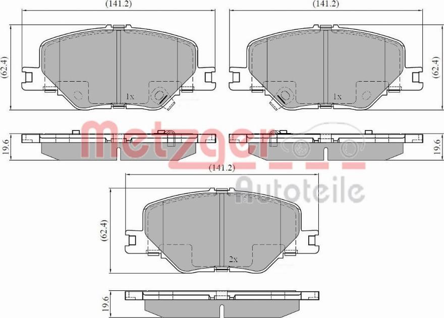 Metzger 1170855 - Гальмівні колодки, дискові гальма autocars.com.ua