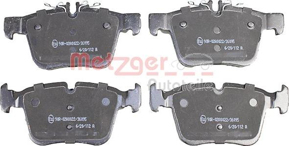 Metzger 1170858 - Тормозные колодки, дисковые, комплект avtokuzovplus.com.ua