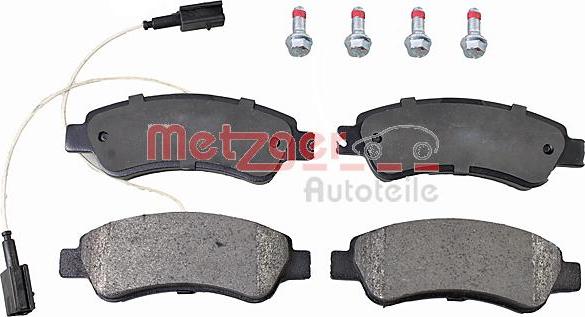 Metzger 1170899 - Гальмівні колодки, дискові гальма autocars.com.ua