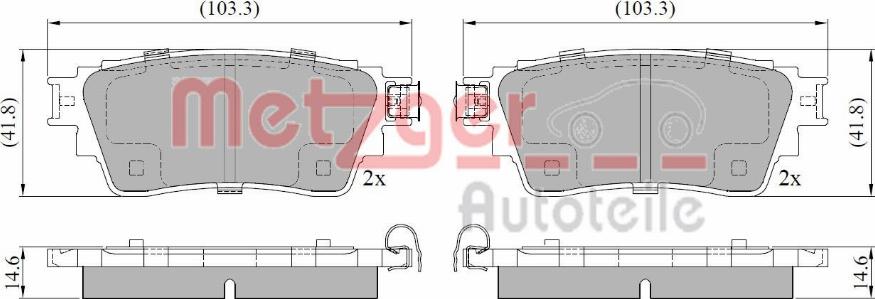 Metzger 1170913 - Тормозные колодки, дисковые, комплект autodnr.net