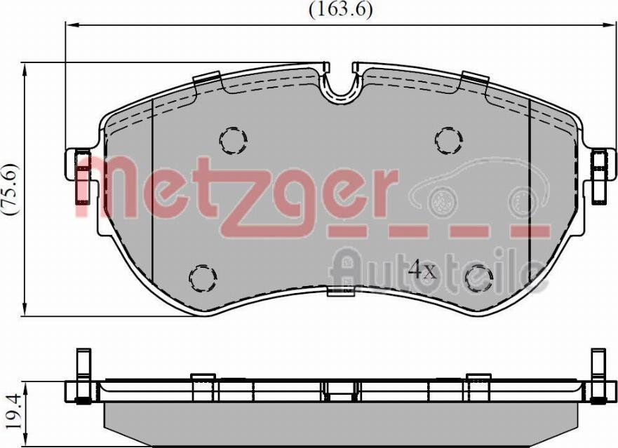 Metzger 1170921 - Гальмівні колодки, дискові гальма autocars.com.ua