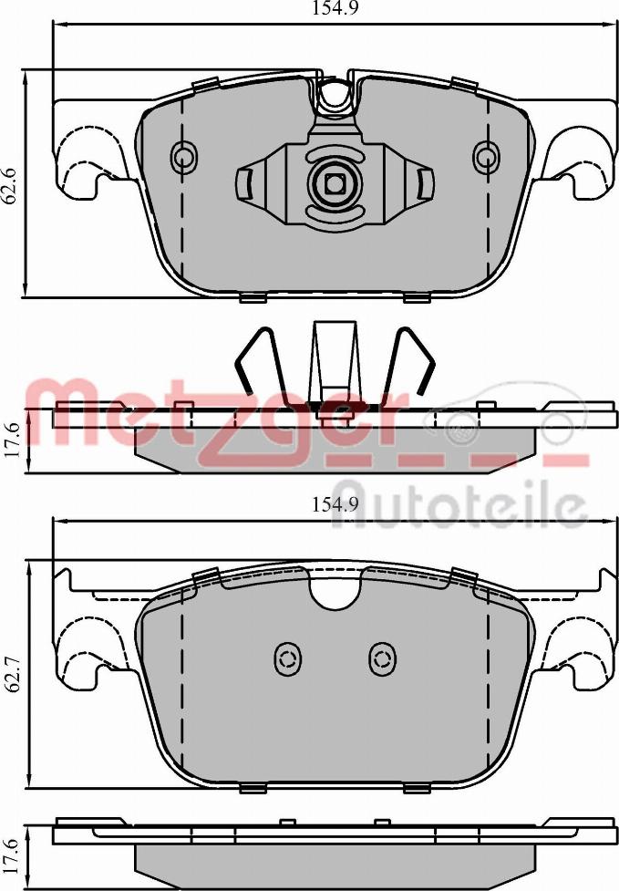 Metzger 1170935 - Тормозные колодки, дисковые, комплект autodnr.net