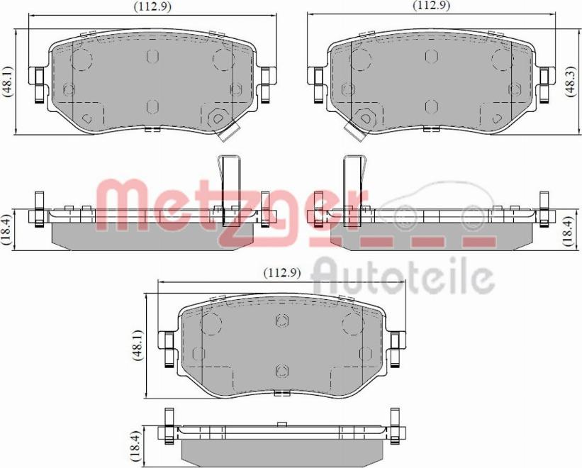 Metzger 1170937 - Гальмівні колодки, дискові гальма autocars.com.ua