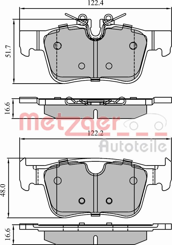 Metzger 1170939 - Тормозные колодки, дисковые, комплект avtokuzovplus.com.ua