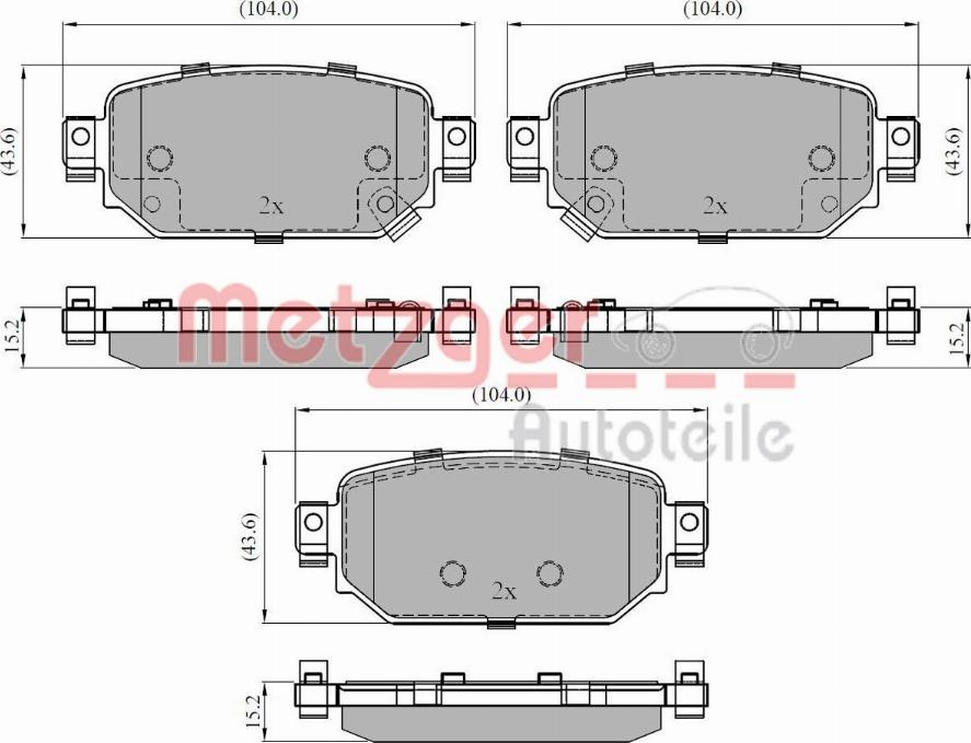 Metzger 1170940 - Гальмівні колодки, дискові гальма autocars.com.ua