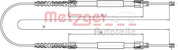 Metzger 1171.11 - Трос, гальмівна система autocars.com.ua