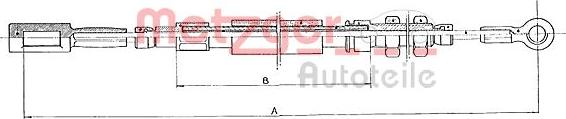 Metzger 1171.3 - Трос, гальмівна система autocars.com.ua