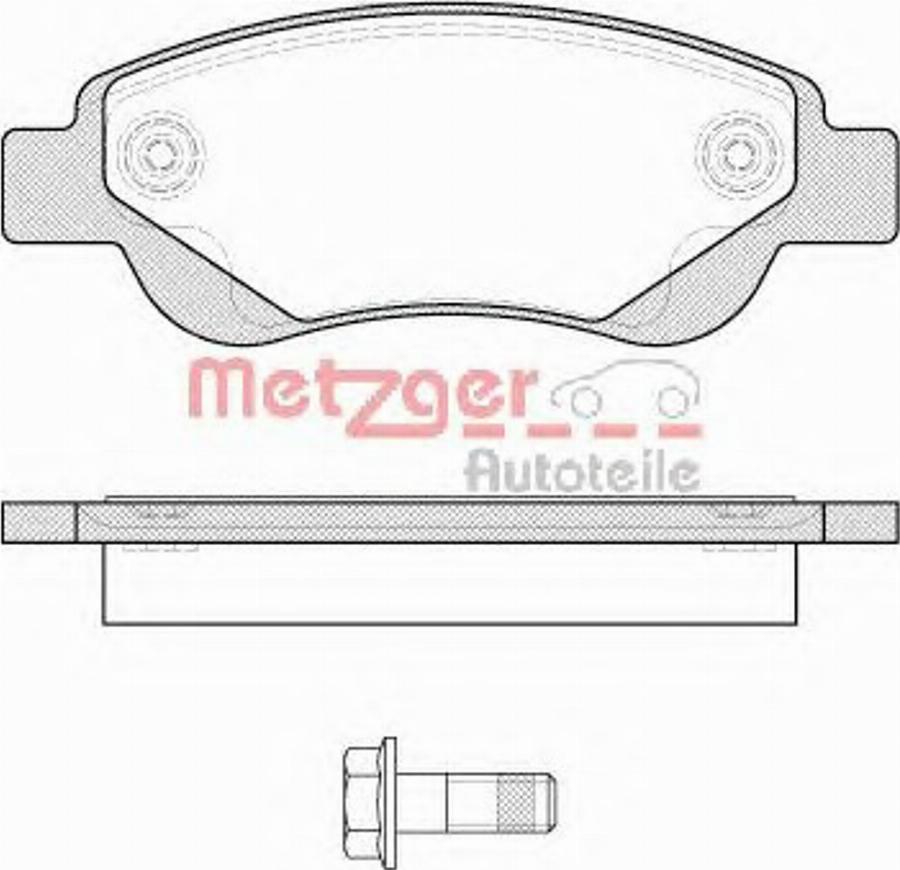 Metzger 117700 - Гальмівні колодки, дискові гальма autocars.com.ua