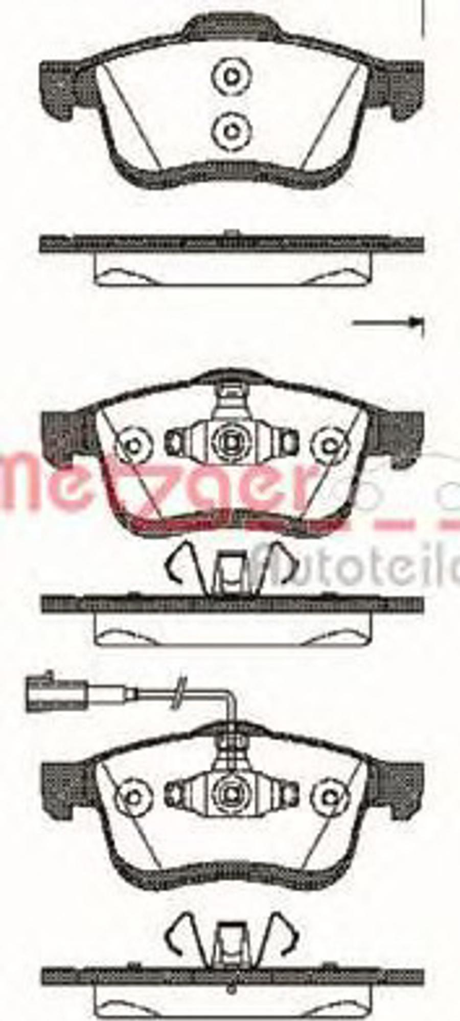 Metzger 118301 - Тормозные колодки, дисковые, комплект autodnr.net