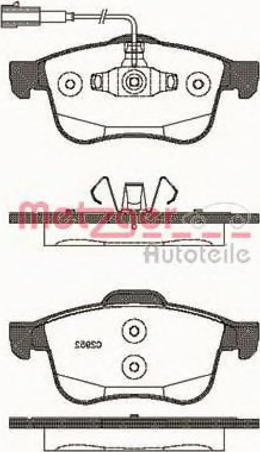 Metzger 1183.12 - Тормозные колодки, дисковые, комплект avtokuzovplus.com.ua