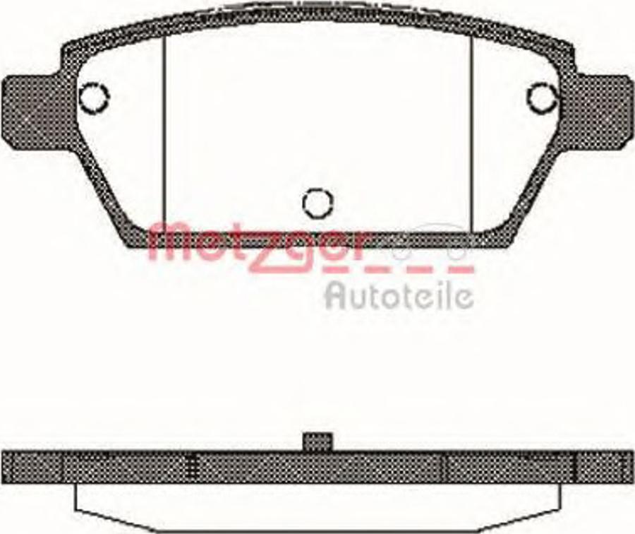 Metzger 119510 - Тормозные колодки, дисковые, комплект autodnr.net