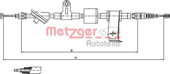 Metzger 12.0101 - Тросик, cтояночный тормоз avtokuzovplus.com.ua