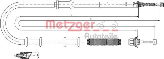 Metzger 12.0707 - Трос, гальмівна система autocars.com.ua