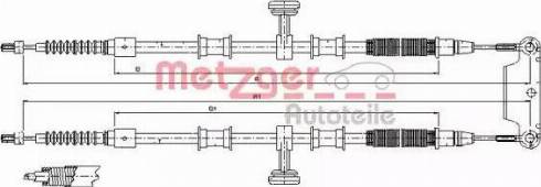 Metzger 12.0710 - Тросик, cтояночный тормоз avtokuzovplus.com.ua