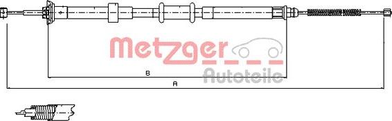 Metzger 12.0725 - Тросик, cтояночный тормоз avtokuzovplus.com.ua