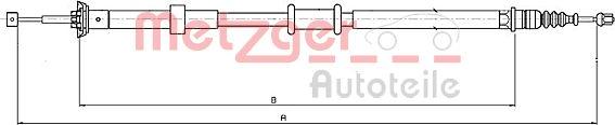 Metzger 12.0727 - Тросик, cтояночный тормоз avtokuzovplus.com.ua