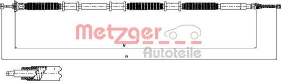 Metzger 12.0734 - Трос, гальмівна система autocars.com.ua