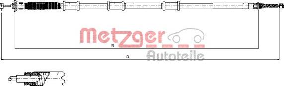 Metzger 12.0737 - Трос, гальмівна система autocars.com.ua