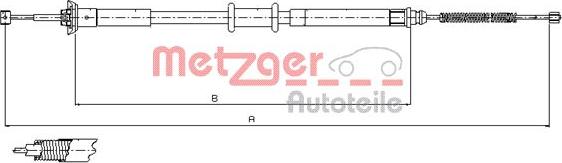 Metzger 12.1500 - Трос, гальмівна система autocars.com.ua