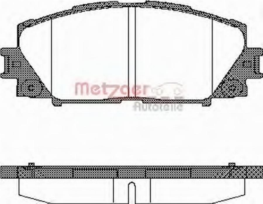 Metzger 122400 - Тормозные колодки, дисковые, комплект avtokuzovplus.com.ua