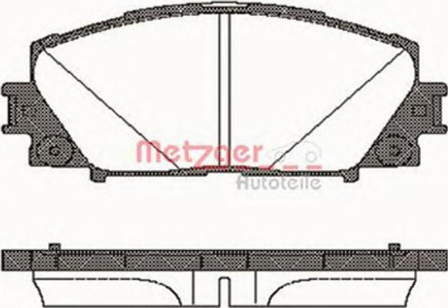 Metzger 1224.10 - Гальмівні колодки, дискові гальма autocars.com.ua