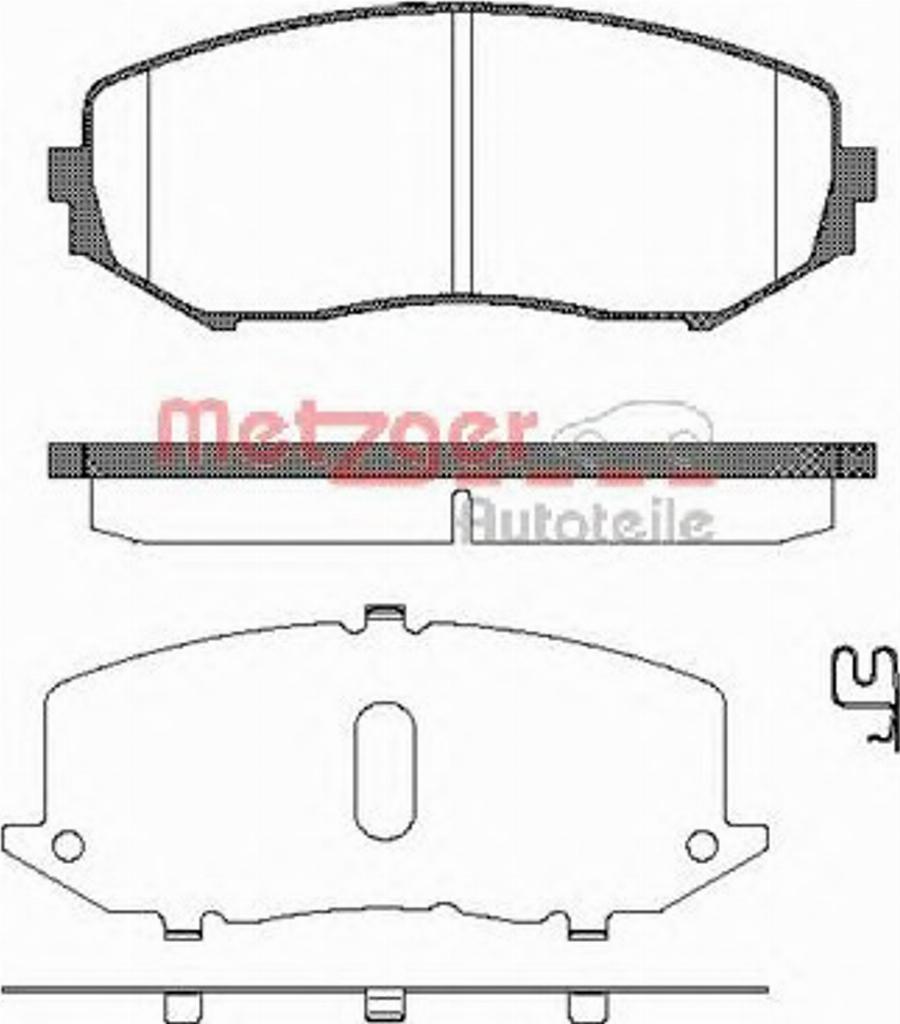 Metzger 1225.02 - Гальмівні колодки, дискові гальма autocars.com.ua