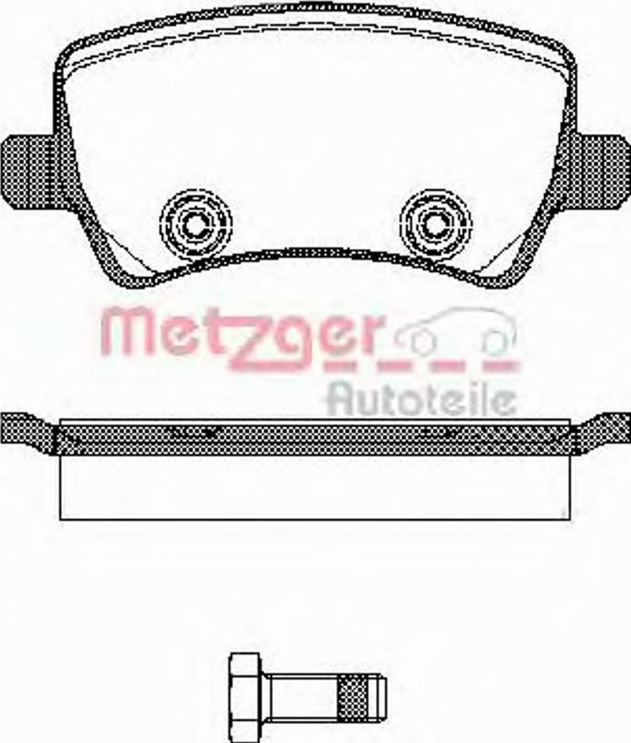 Metzger 123600 - Гальмівні колодки, дискові гальма autocars.com.ua
