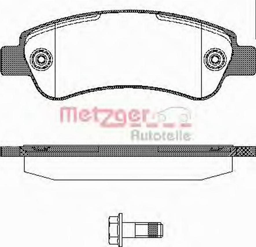 Metzger 1238.00 - Гальмівні колодки, дискові гальма autocars.com.ua