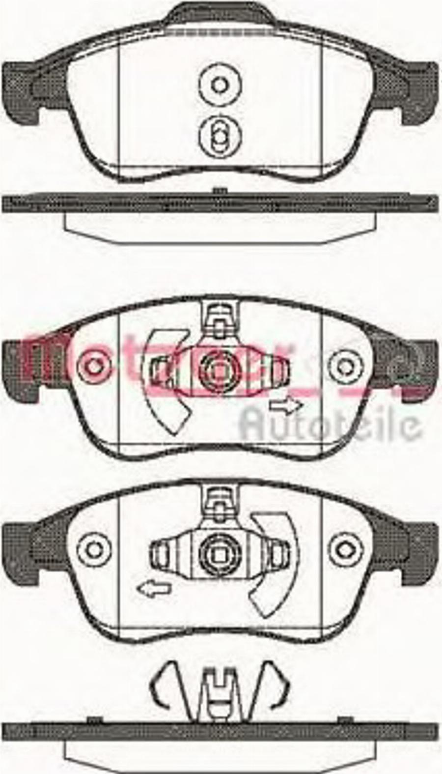 Metzger 1248.10 - Тормозные колодки, дисковые, комплект avtokuzovplus.com.ua