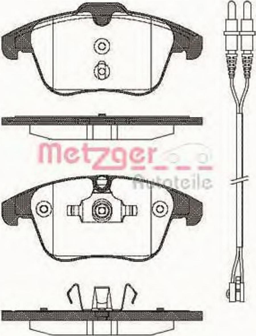 Metzger 1249.01 - Гальмівні колодки, дискові гальма autocars.com.ua