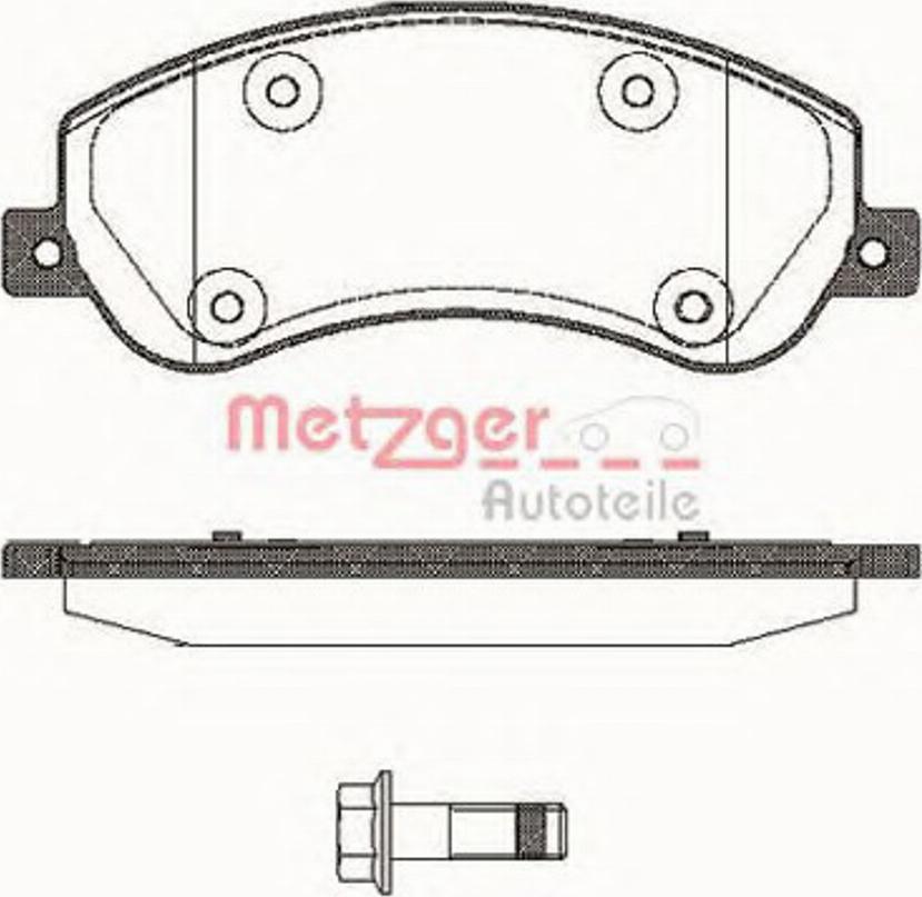 Metzger 1250.00 - Гальмівні колодки, дискові гальма autocars.com.ua