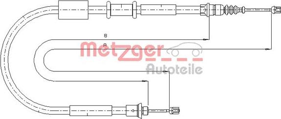 Metzger 1281P4 - Трос, гальмівна система autocars.com.ua