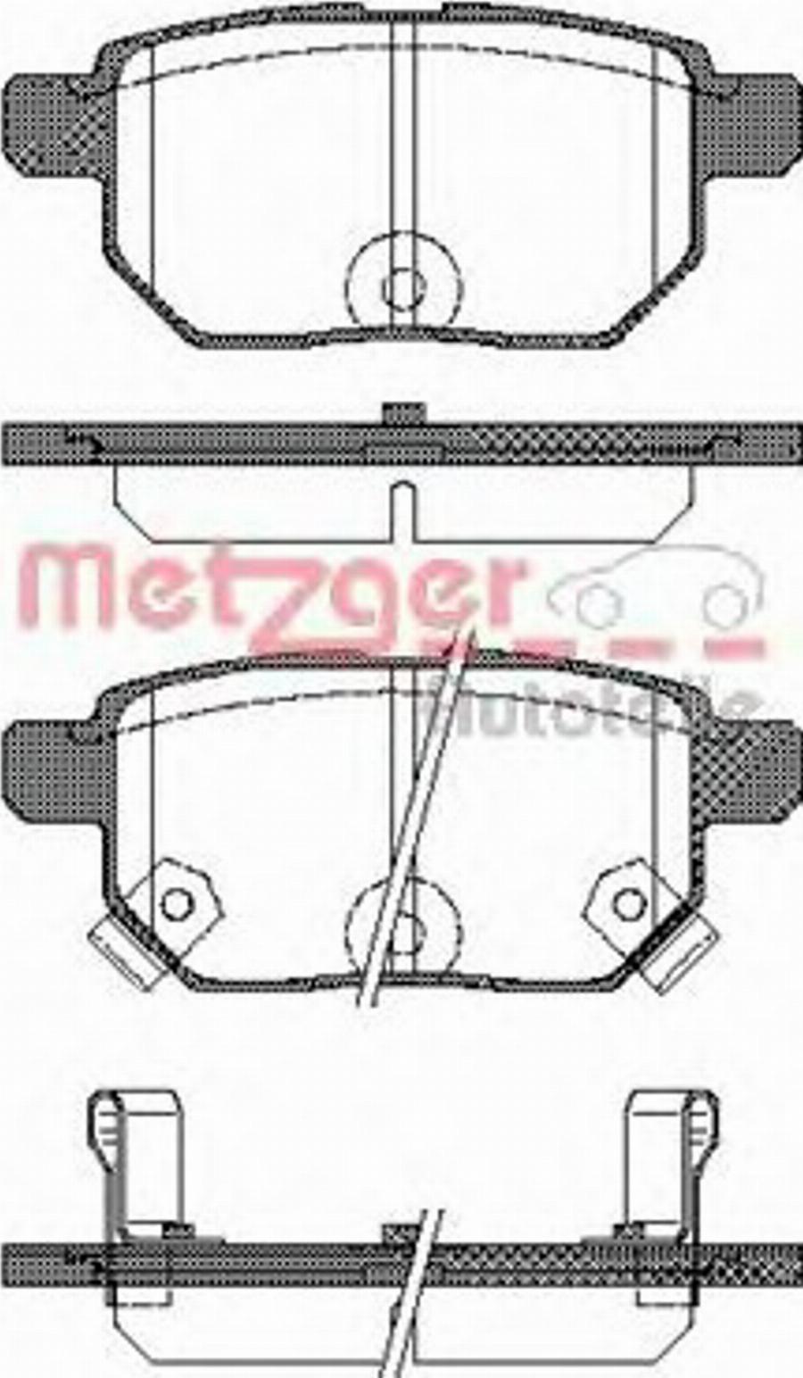 Metzger 128602 - Тормозные колодки, дисковые, комплект autodnr.net