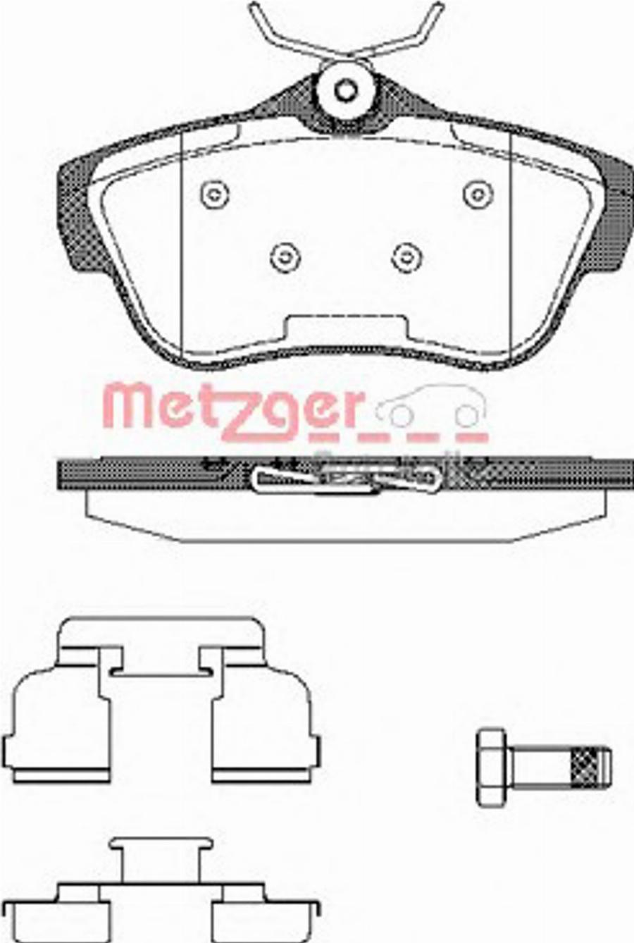 Metzger 1299.00 - Тормозные колодки, дисковые, комплект avtokuzovplus.com.ua