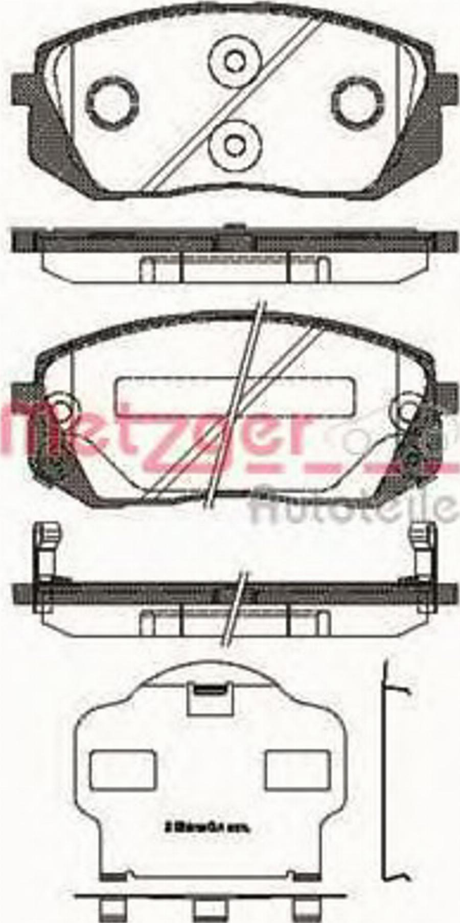 Metzger 1302.02 - Гальмівні колодки, дискові гальма autocars.com.ua