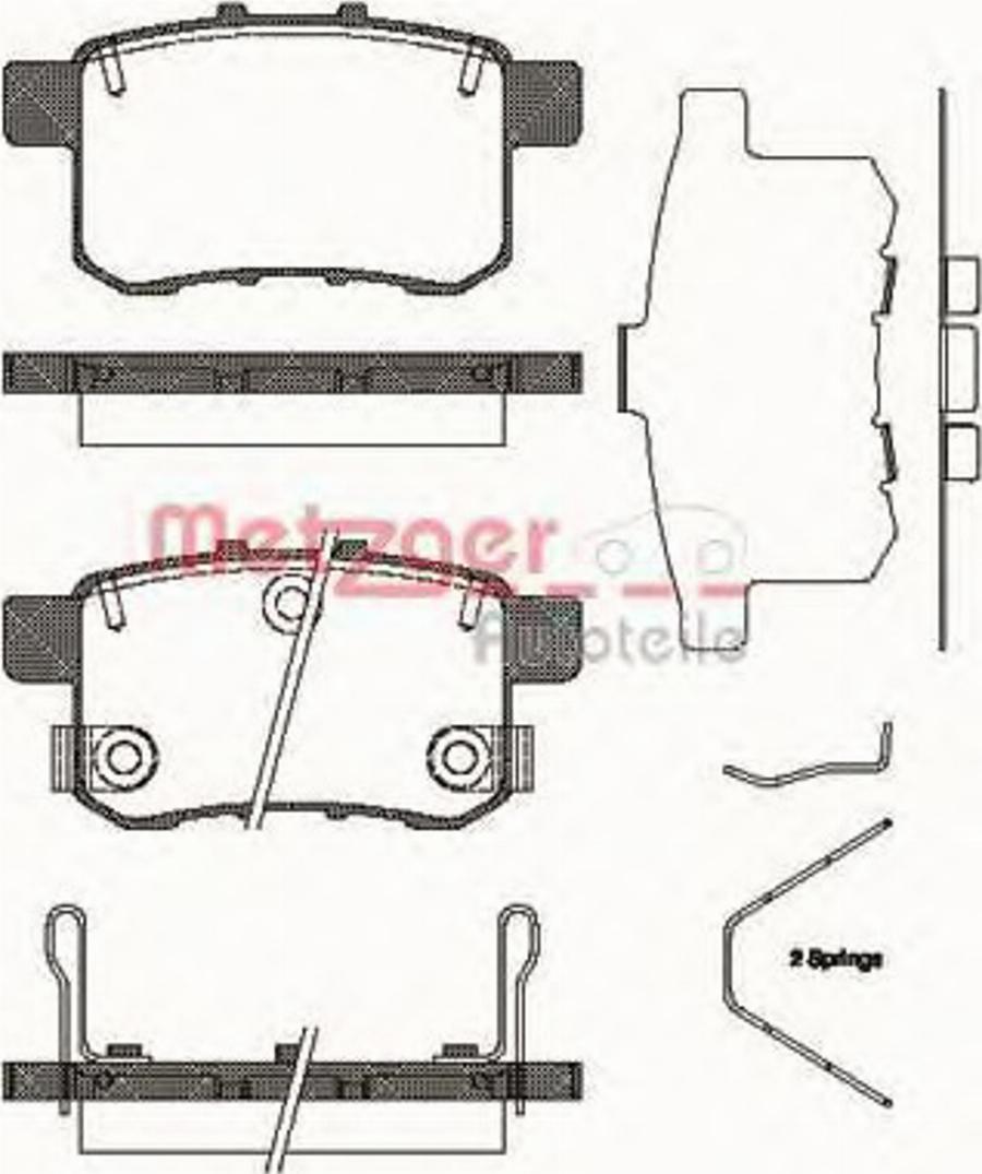 Metzger 1332.12 - Тормозные колодки, дисковые, комплект autodnr.net