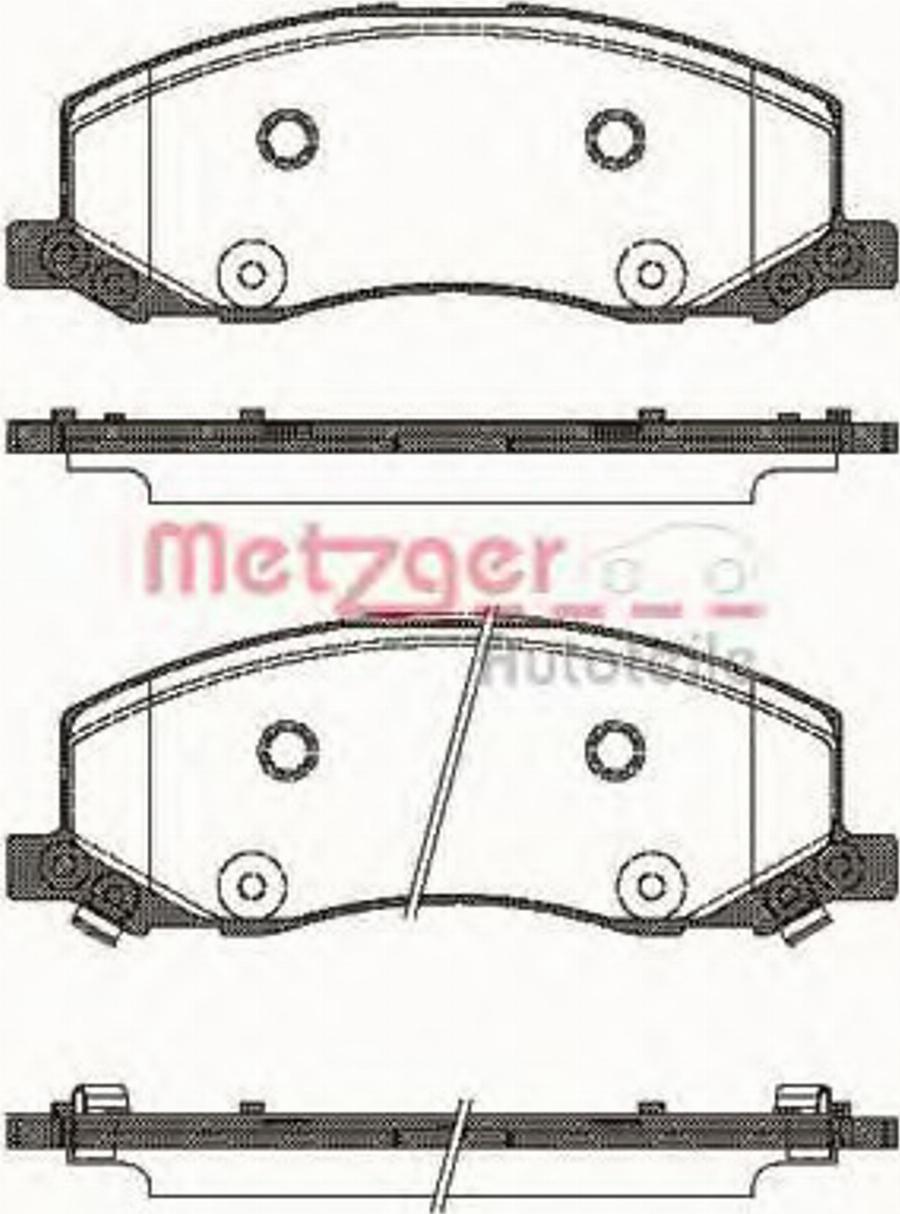 Metzger 138602 - Тормозные колодки, дисковые, комплект avtokuzovplus.com.ua