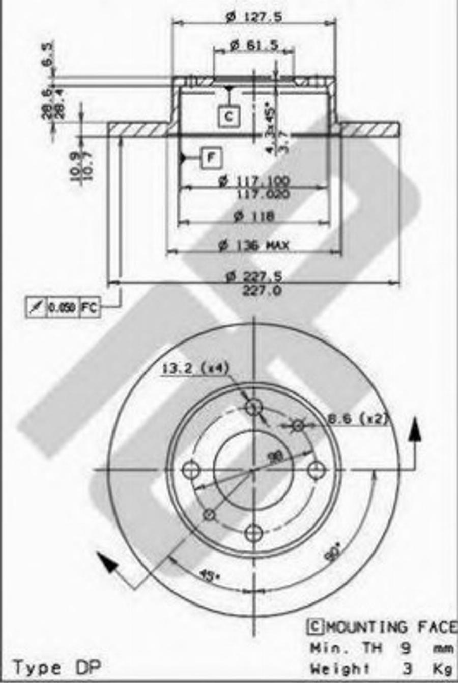 Metzger 14087 - Тормозной диск avtokuzovplus.com.ua