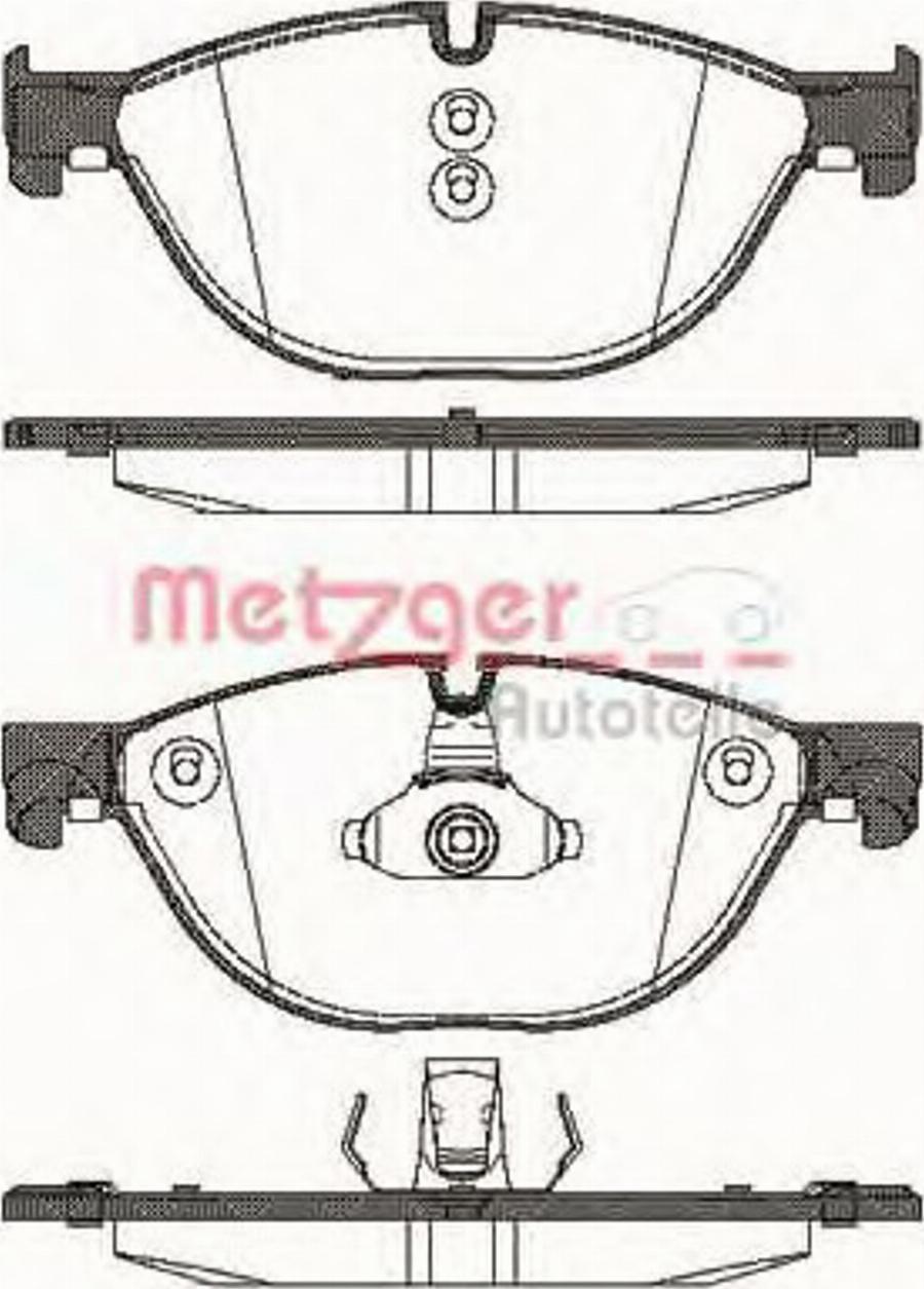 Metzger 1414.00 - Тормозные колодки, дисковые, комплект autodnr.net