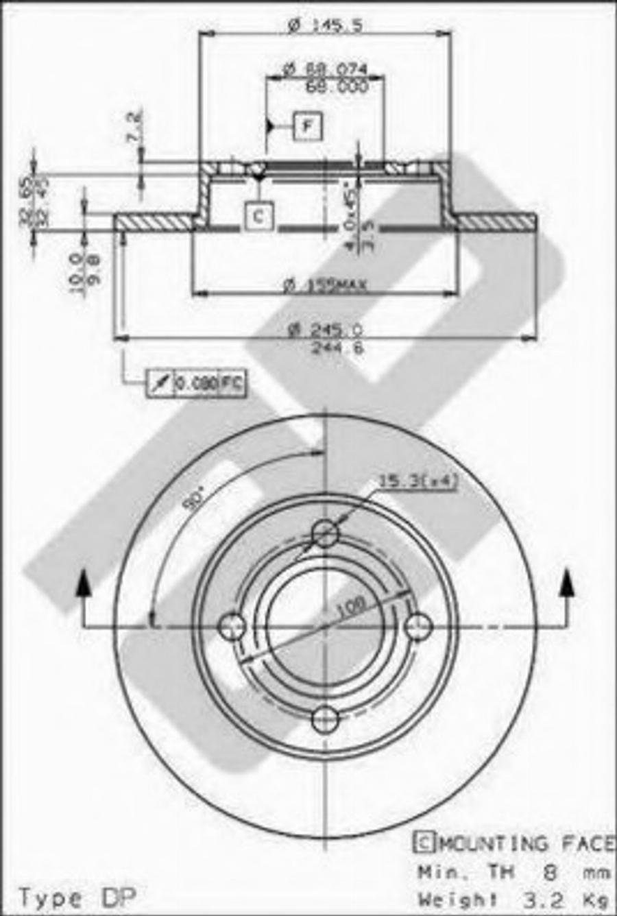 Metzger 14253 - Тормозной диск avtokuzovplus.com.ua